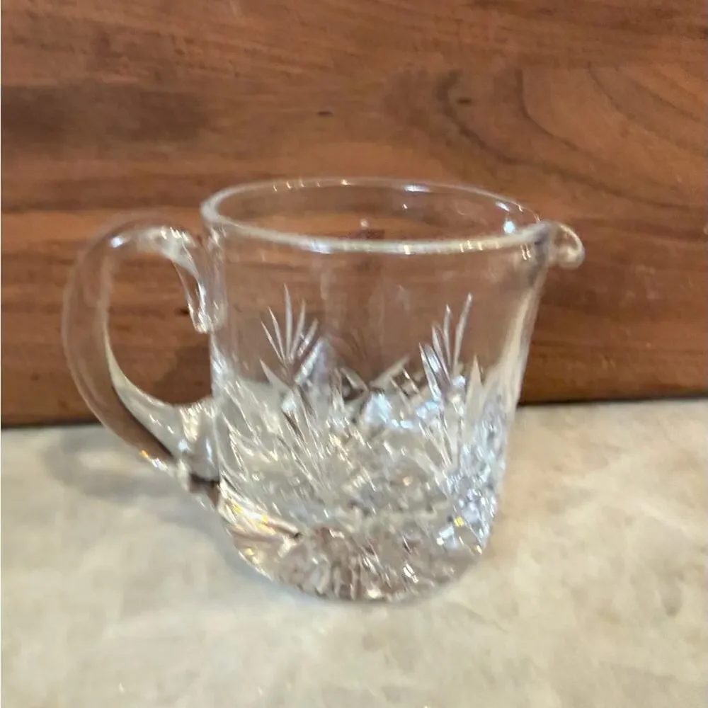 vintage Stuart cut Crystal small creamer Glenngary cambridge